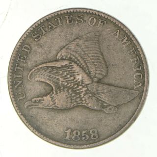 Crisp - 1858 - Flying Eagle United States Cent - Rare 994