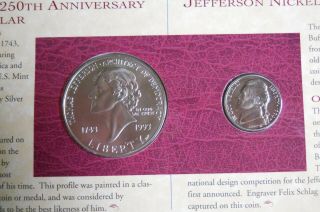 1993 THOMAS JEFFERSON COINAGE & CURRENCY SET (RARE 2$ STAR NOTE - SP NICKEL) 3