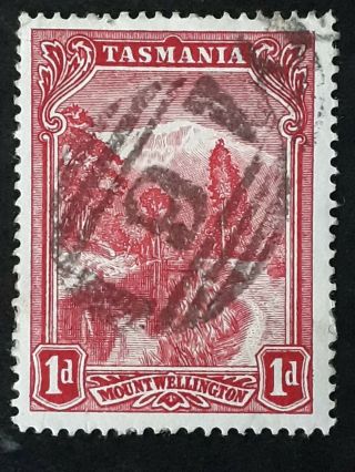 Rare Undated Tasmania Australia 1d Red Pictorial Stamp Num 6 - Bothwell