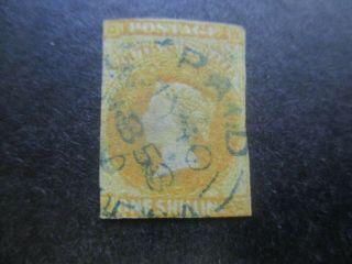 South Australia Stamps: 1/ - Yellow Imperf - Rare (g46)