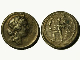 Rare Roman Silver Denarius Julius Caesar