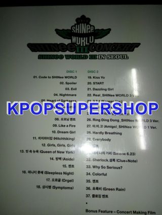SHINee World The 3rd Concert III in Seoul 2 DVD Photobook Rare OOP 5