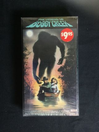 The Legend Of Boggy Creek Rare Vhs Horror Bigfoot W Box Protector