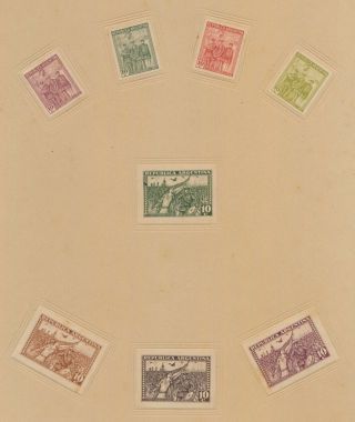 Rare Argentina Stamps 1930 Revolution 10c 380 Color Trial & Unadopted Design Vf