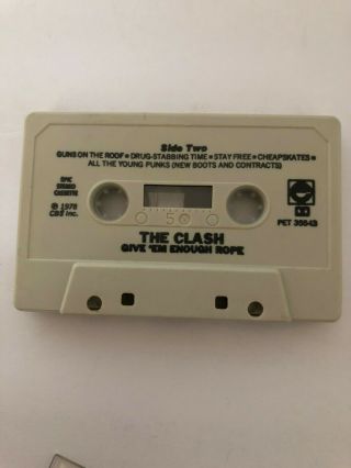 The Clash Give ' Em Enough Rope Rare & OOP Punk Rock 1978 Epic Records Cassette 5