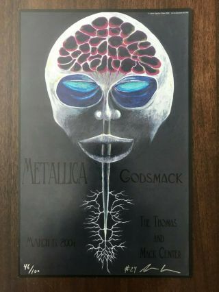 Metallica Godsmack - Rare - Concert Poster - Signed And Numbered 46/100