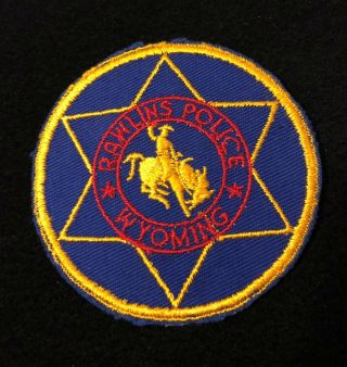 Rawlins Wyoming Wy Police Sheriff Patch - Highway Patrol State Very Old Rare