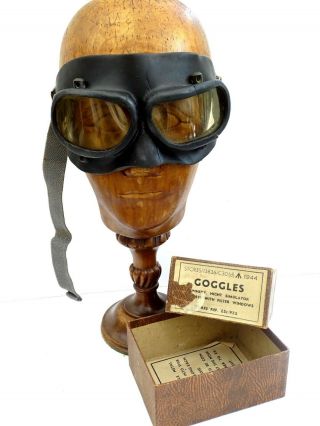 Rare Wwii Am British Raf 1944 Goggles Gunnery Night Simulator Ref 22c/932
