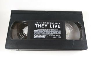 THEY LIVE John Carpenter VHS Rowdy Roddy Piper Rare Horror 3