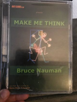 Bruce Nauman - Make Me Think Dvd 1997 Rare Oop Artcore Artist Sculptor Art House