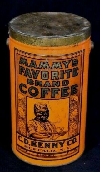 Rare Vintage Mammy ' s Favorite Brand Coffee tin - Advertising Tin Buffalo N.  Y. 2