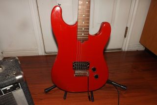 Rare - German - Red Lead Star 6 - String Electric Guitar - Solid Body - Musima 2