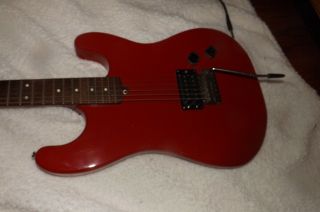 Rare - German - Red Lead Star 6 - String Electric Guitar - Solid Body - Musima 5