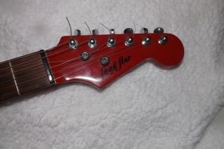Rare - German - Red Lead Star 6 - String Electric Guitar - Solid Body - Musima 6