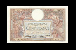 1937 Banque De France 100 Francs " Rare " Consecutive 1 Of 2 ( (ef,  /aunc))