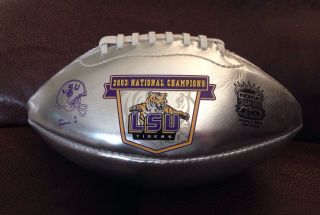 Lsu Louisiana State Tigers 2003 Bcs National Champions Champs Mini Football Rare