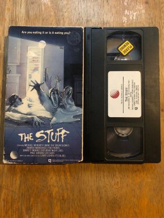 The Stuff Vhs 1985 Horror World Video Rare Oop Larry Cohen Action