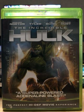 The Incredible Hulk (blu - Ray Disc,  2008) Oop Rare Green Case Marvel Mcu Avengers