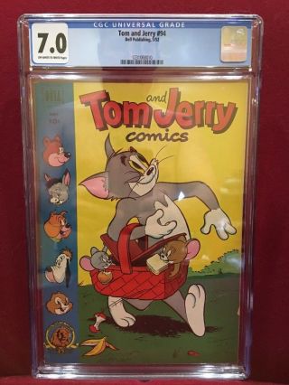 Tom And Jerry Comics 94 (dell,  5/1952) Cgc Nm 7.  0 Rare Hard To Find