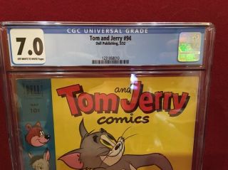 Tom and Jerry comics 94 (Dell,  5/1952) CGC NM 7.  0 Rare hard to Find 2