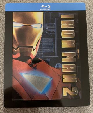 Marvel Iron Man 2 Blu - Ray Taiwan Steelbook 2 Discs - Region Rare