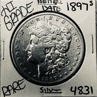 1897 S Morgan Silver Dollar Hi Grade U.  S.  Rare Coin 4831