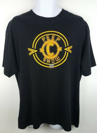 Mens Wwe Wrestlemania Peep Show 2006 T - Shirt Size Xl Black Vintage Rare