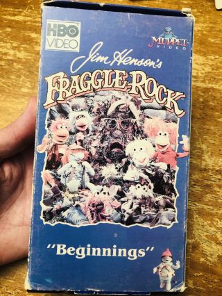 Fraggle Rock: Beginnings Jim Henson - Vhs Tape Hbo 1986 Rare Oop Muppet Video