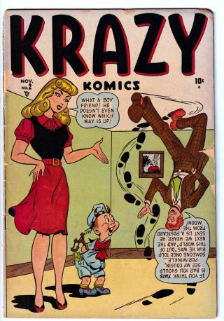 Krazy Komics 2 (1948 Atlas) Pre - Code Tessie Typist; Wolverton Art; Very Rare Gga