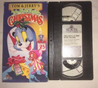Tom And Jerrys Night Before Christmas (vhs,  1991) Rare