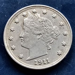 1911 Liberty Head Nickel 5c Xf Rare 9226