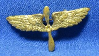 Wwi French Made Army Air Service Officer Wings Insignia Rare Style
