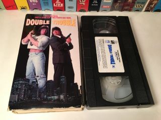 Double Trouble Rare Action Comedy Vhs 1992 Barbarian Brothers Peter David Paul