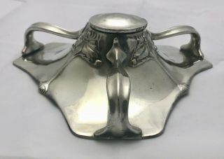 extremely rare liberty & co tudric pewter ink well & liner archibald knox 076 7
