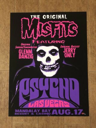 Misfits Psycho Las Vegas Poster 6/17/2019 Rare Limited Numbered Danzig