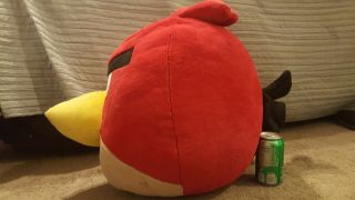 RARE Giant Red Angry Birds Plush 16  x 16  With Sound 2