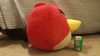 RARE Giant Red Angry Birds Plush 16  x 16  With Sound 4