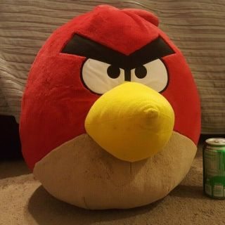 RARE Giant Red Angry Birds Plush 16  x 16  With Sound 5