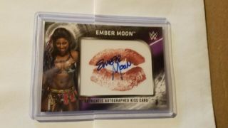2018 Topps Wwe Ember Moon Autograph Auto Kiss /25 Rare Womens Division Nxt