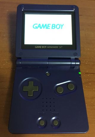 Ique Nintendo Game Boy Advance Sp Cobalt Blue Backlit Gameboy (rare Ags - 101)