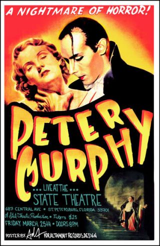 Peter Murphy Rare Concert Gig Poster Signed D Bauhaus Goth Dracula Punk Fla