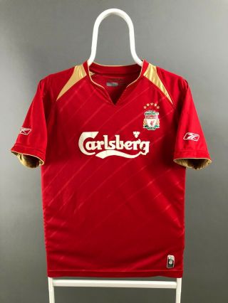 Liverpool 2005 2006 Home Shirt Rare Reebok Size S Jersey Vtg Red Soccer Football