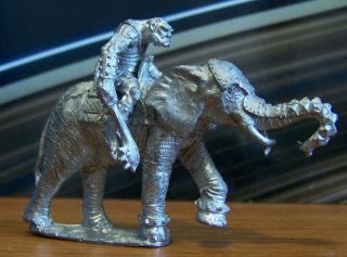 Rare Dungeons & Dragons 1979 Ral Partha War Elephant,  Rider Metal Miniature D&d
