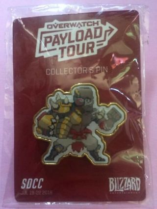 Sdcc 2018 Overwatch Payload Tour Doomfist Pin Gold Blizzard Rare