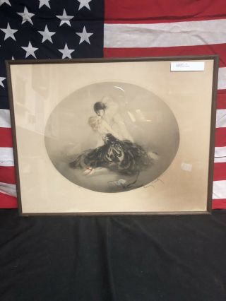 Rare Hand Signed And Numbered Louis Icart Etching L’etreinte