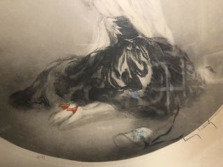 RARE Hand signed And Numbered Louis Icart Etching L’Etreinte 6