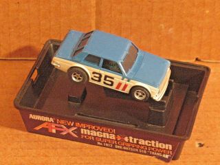 Afx Tyco Aurora Bre Datsun 510 " Trans Am " Blu/wht Rare Htf Org Case W Paper
