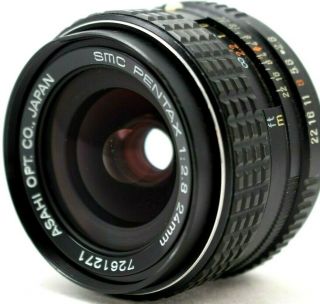 Rare Asahi Pentax Smc Pentax - M F2.  8 24mm Lens K Mount Ah27