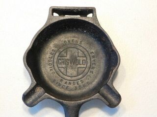 RARE GRISWOLD 00 570A DOUBLE GRISWOLD ADVERTISING MINI SKILLET ASH TRAY 2