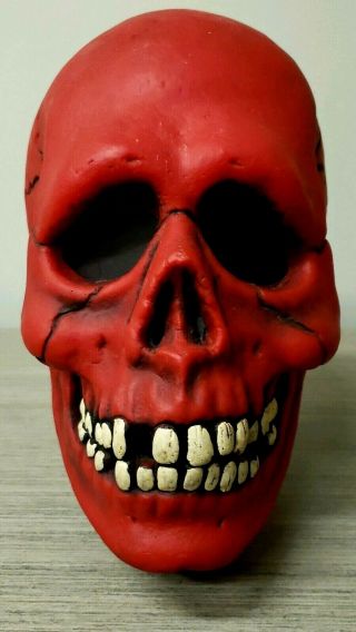 Rare Vintage 1976 Don Post Studios Blood Skull Vermillion Halloween Monster Mask